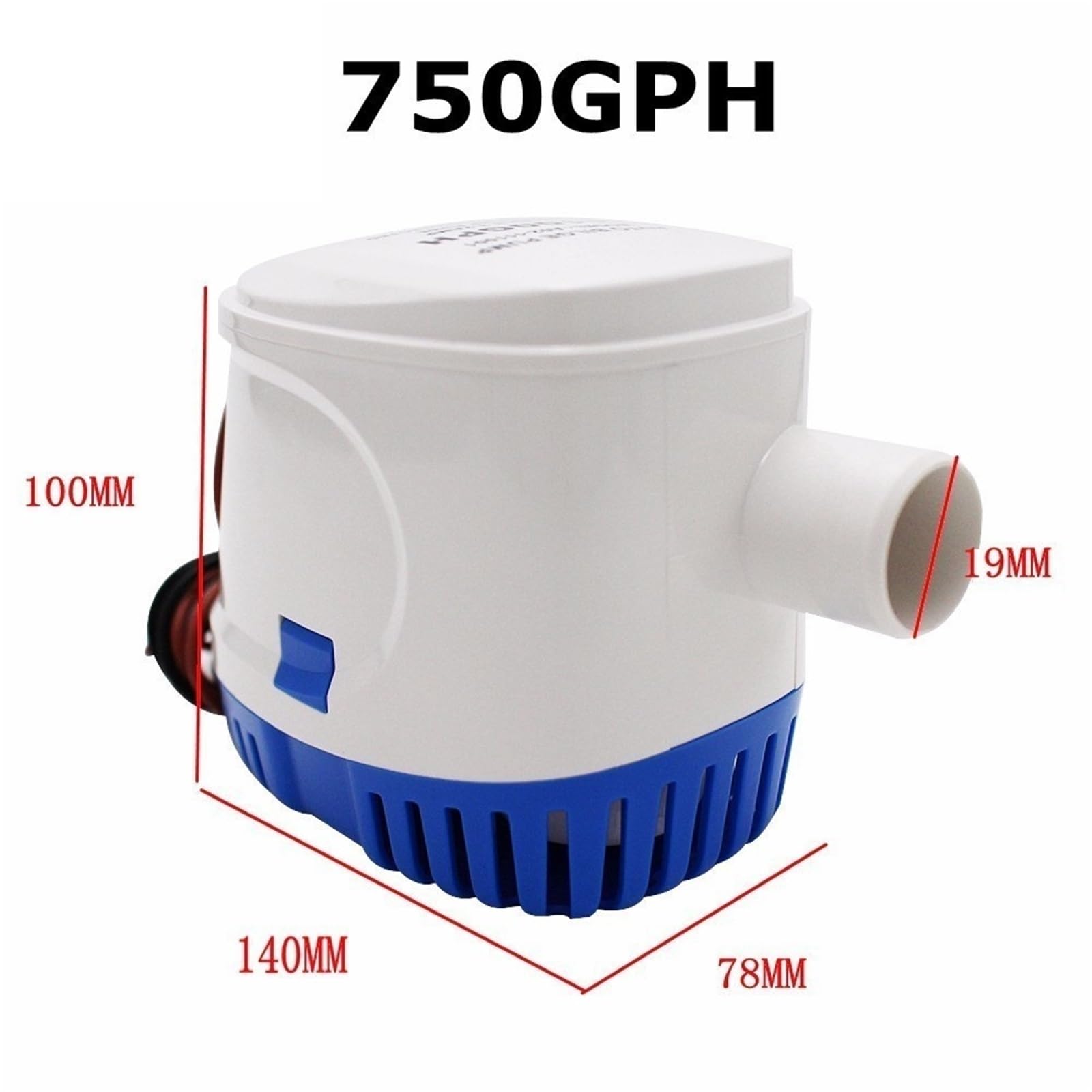 Automatyczna pompa wodna z przełącznikiem pływakowym Sea 12 V 24 V 600 GPH 750 GPH 1100 GPH automatyczna pompa zęzowa (1100 GPH, 24 V)