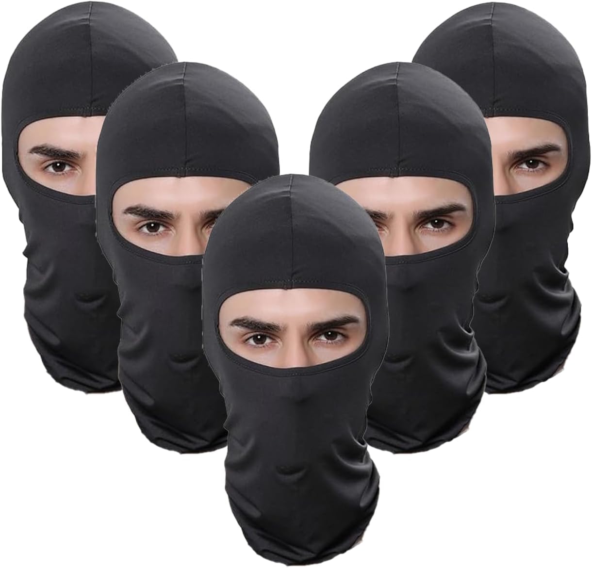 Pack de 5 pasamontañas para hombre para sol y polvo miniatura 1