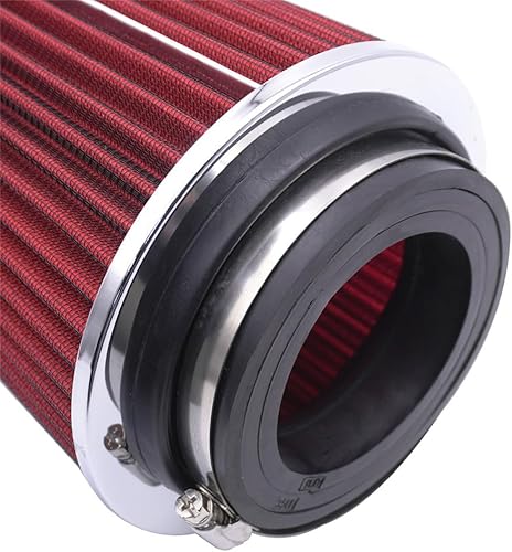 Miniatura 6 de Filtro de aire universal de cono de abrazadera de alto rendimiento con brida de 4 pulgadas, ajuste de filtro de aire de 3 pulgadas, filtro de aire