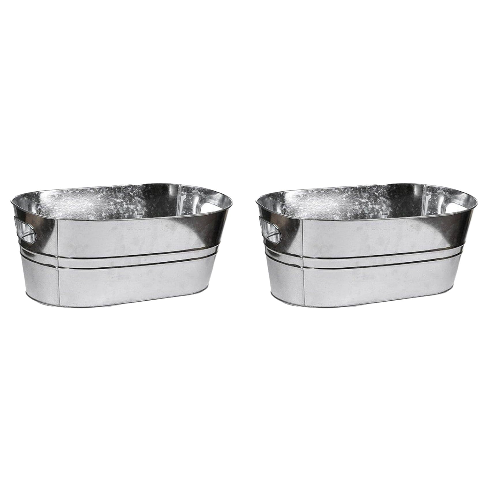 Hndhbfgrt 2X Ice Buckets, Galvanized Tub - Drink Buckets for Parties, Beverage Tub for Barbecue Enthusiasts, Bucket for Drinks