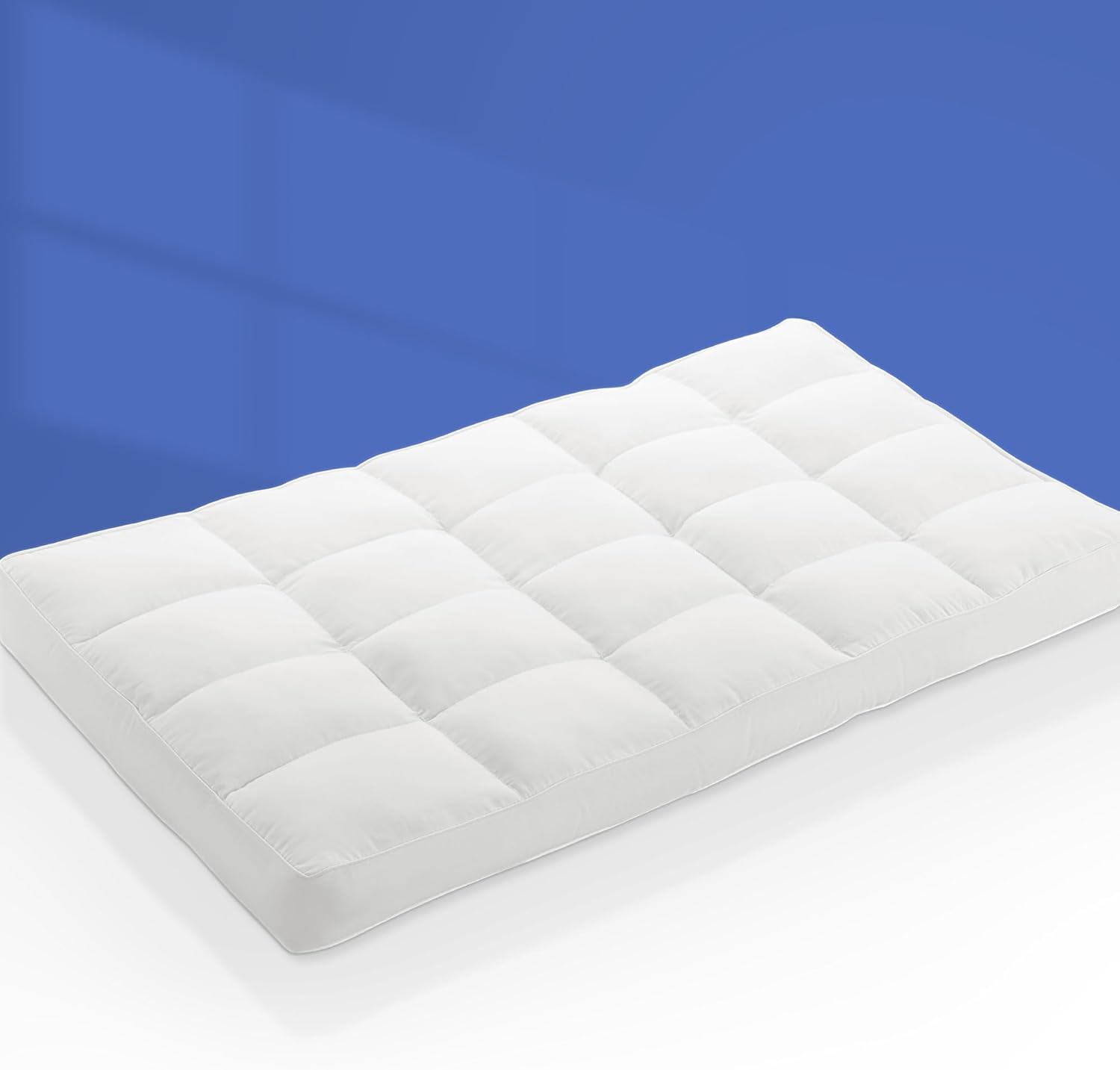 HOMBYS Ultra Flat Pillow for Sleeping Thin Pillow with 3D Cube Design for Support, 2.3 inch Height Ultra Slim Bed Pillow for Stomach and Back Sleepers, 100% Cotton Fabric Machine Washable, (16"x33")