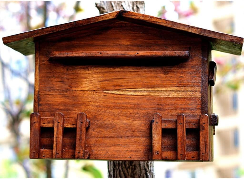 木製柵牧歌的な家のメールボックス屋外防雨カフェ装飾ミルク提案ボックス