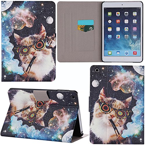 ipad Mini Case,Flip Magnetic Cover Case Flower Pattern PU Leather [Card Slot/Stand Function]