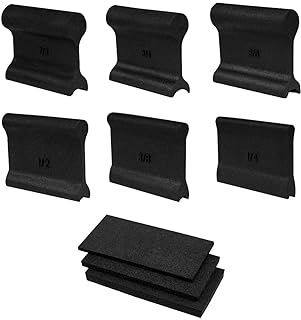 POWERTEC 71441 Flexible Contour Sanding Grips Set w/ 3 Flexible Foam Pads and 6 Profile Grips for Sanding Convex and Concave Profiles