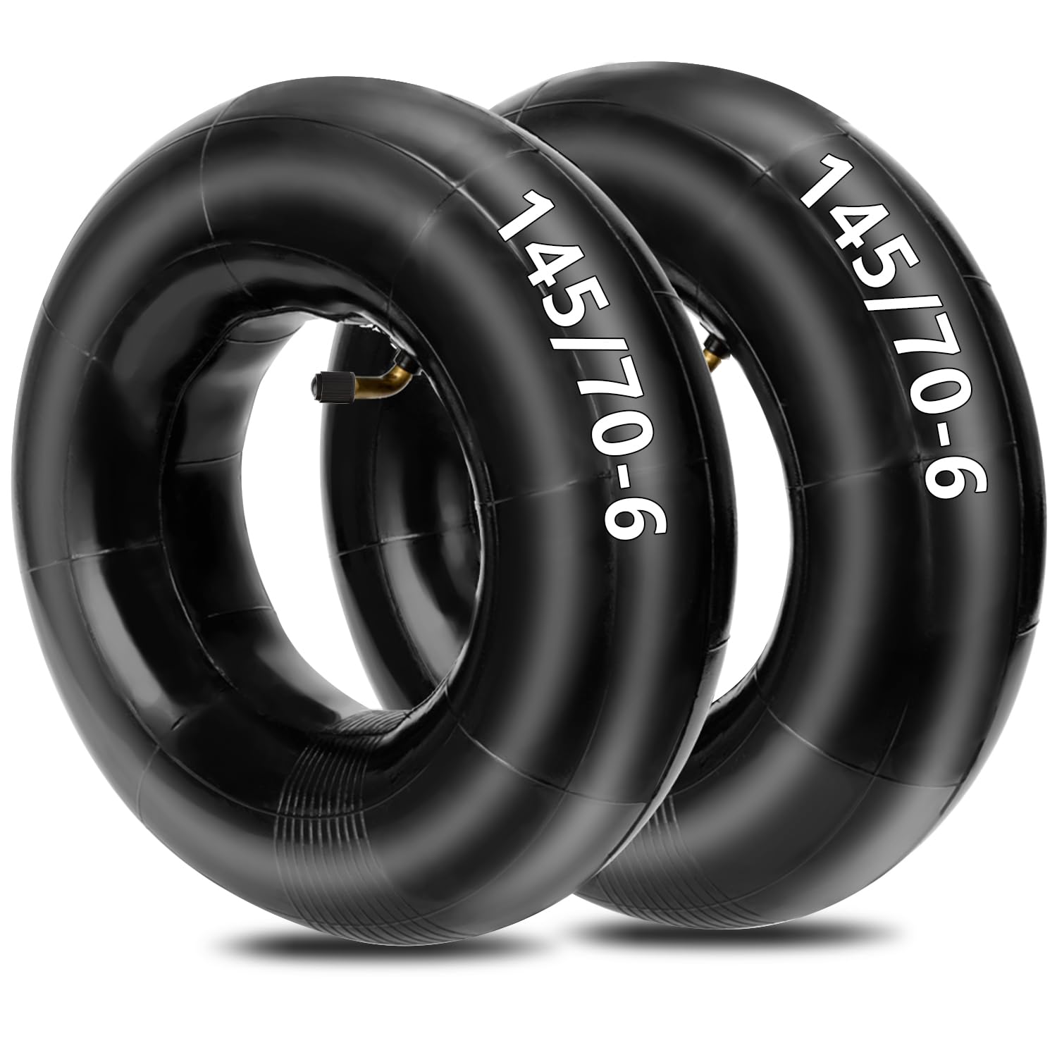 HIAORS 145/70-6 145X70-6 450/530-6 13x5.00-6 Utility Tire Inner Tubes with Bent Angel Valve Stem for Lawn mowers ATV Go Kart Four Wheeler Quad Mini Bike Pack of 2