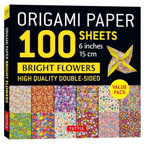 Origami Paper 100 Sheets Bright Flowers 6