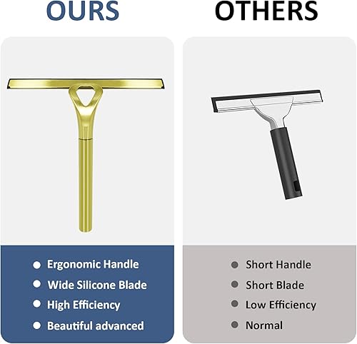 Miniatura 3 de Escobilla de ducha de acero inoxidable para todo uso Espejoventanarascador de limpiaparabrisas de cristal
