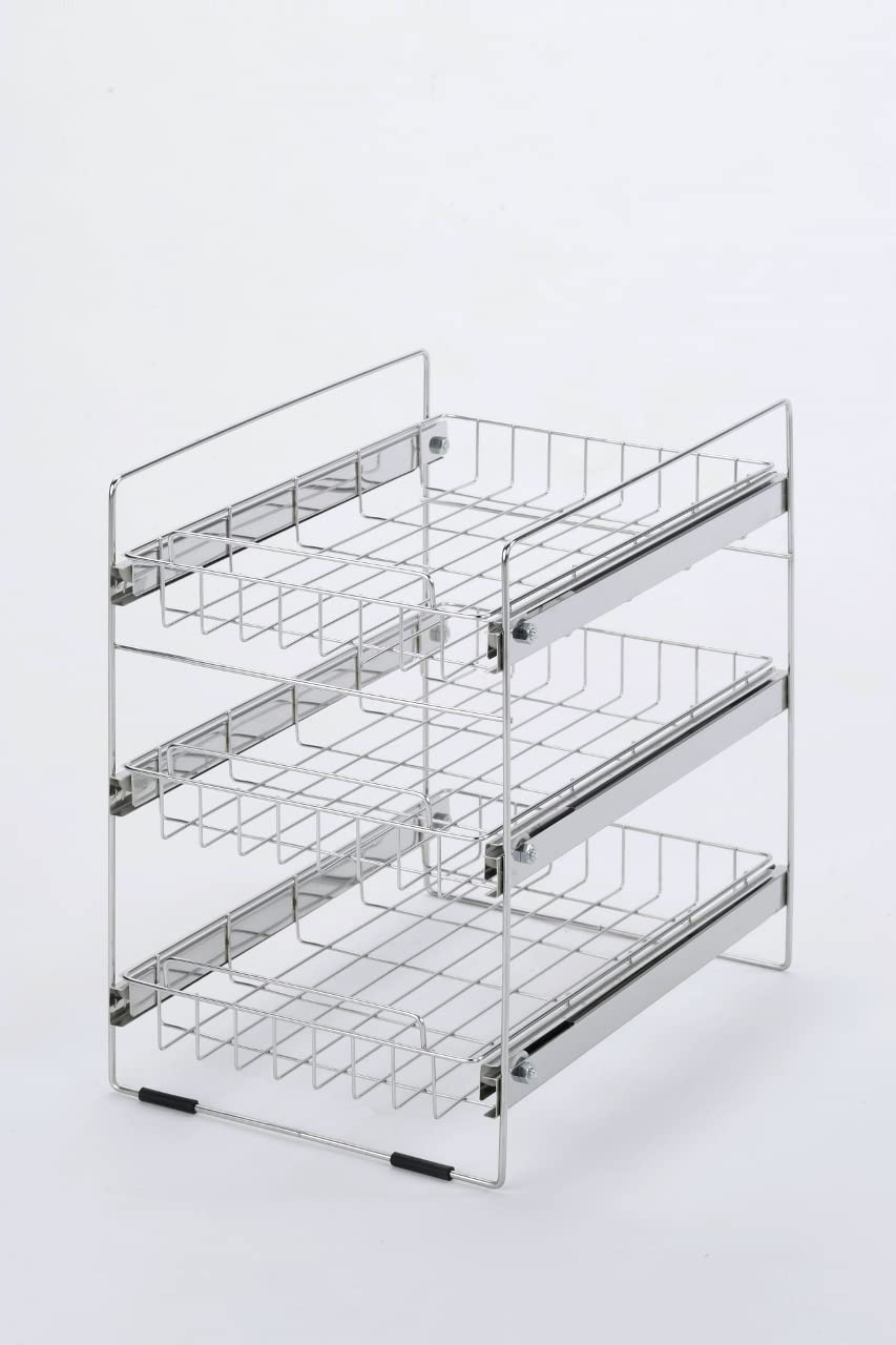 Amazon.co.jp: ステンレス洗面台下ラック C 浅カゴ3 52056 : ホーム