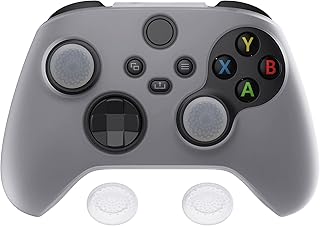 PlayVital Transparent Clear White Pure Series Anti-Slip Silicone Cover Skin for Xbox Series X/S Controller, Soft Rubber Ca... Price In India