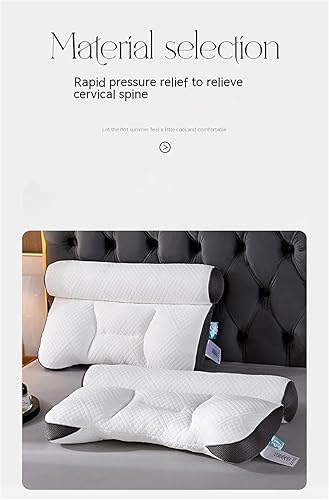 Miniatura 7 de Almohada de plumón de ganso cómoda para mejorar el sueño, almohada ergonómica ultra cómoda para aliviar el dolor de espalda y cuello (1 unidad,