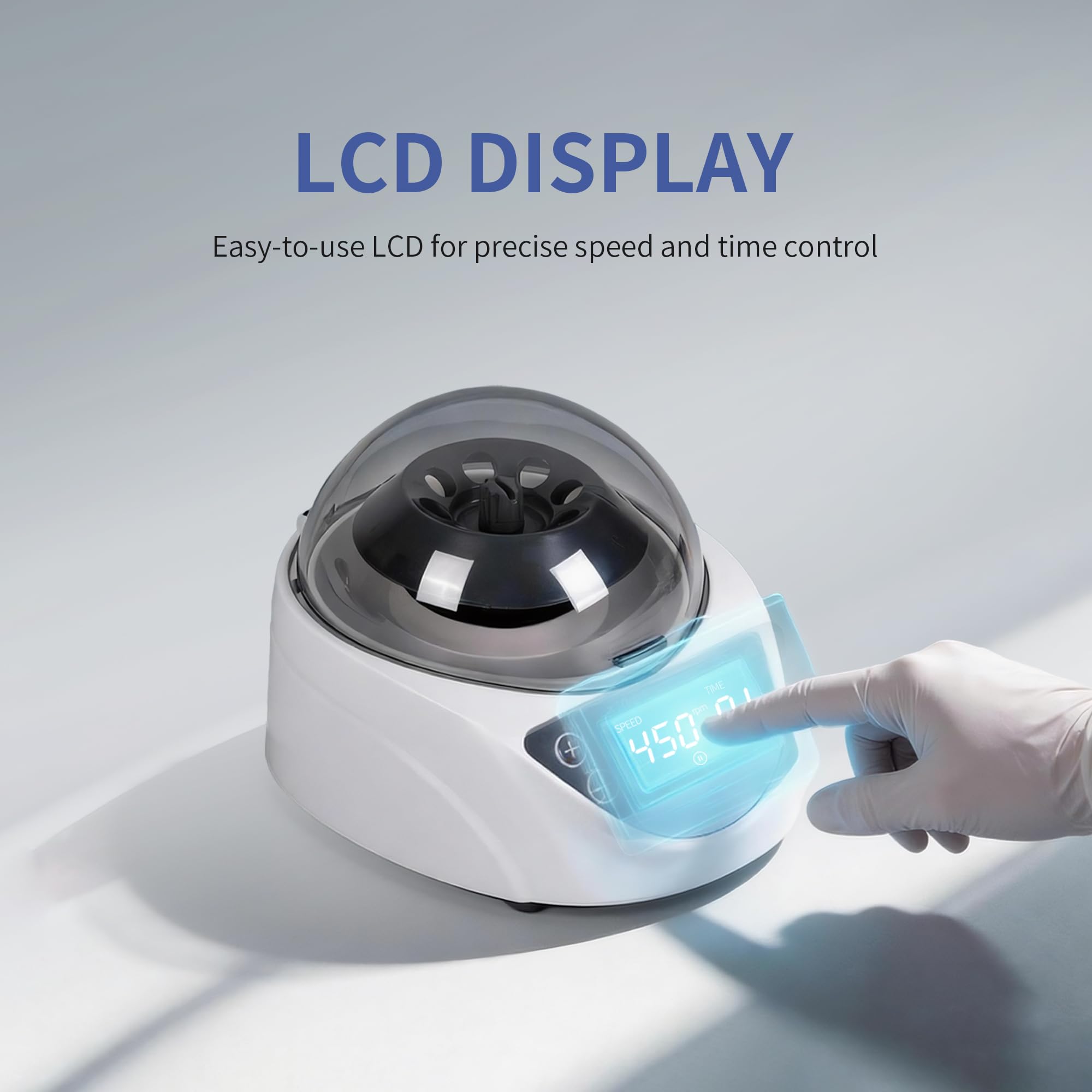 Mini centrífuga de laboratorio LCD 100-120000 rpm 7245 × g 2 rotores 8