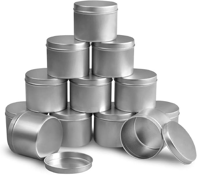 12 Piece Tin Candle Jar Set