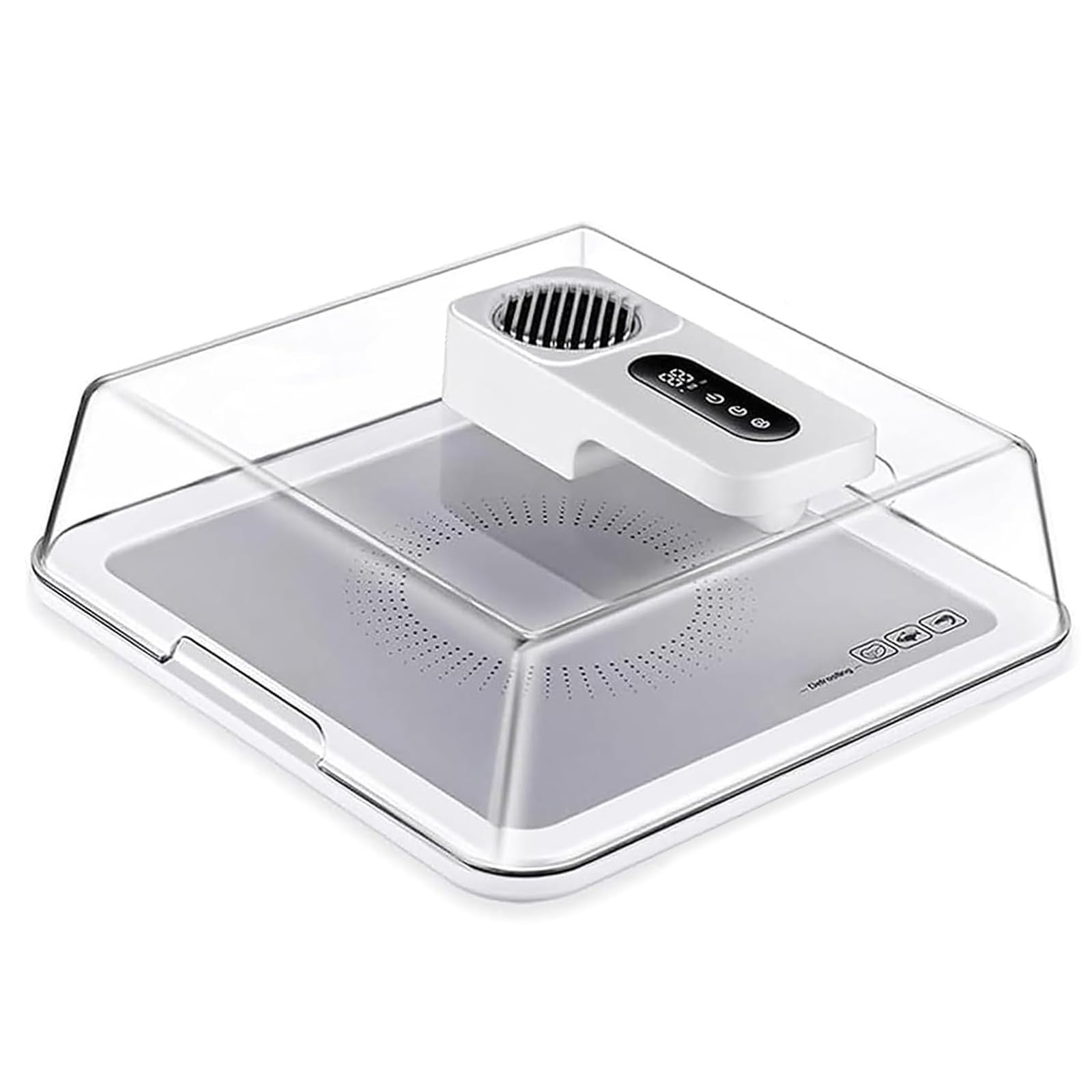 Bandeja De Descongelación Rápida con Tecnología De Flujo De Aire, 4,2 L, Tapete De Descongelación Rápida For Derretir Y Descongelar Carne Congelada, Plato De Descongelación Rápida For Filetes(White)