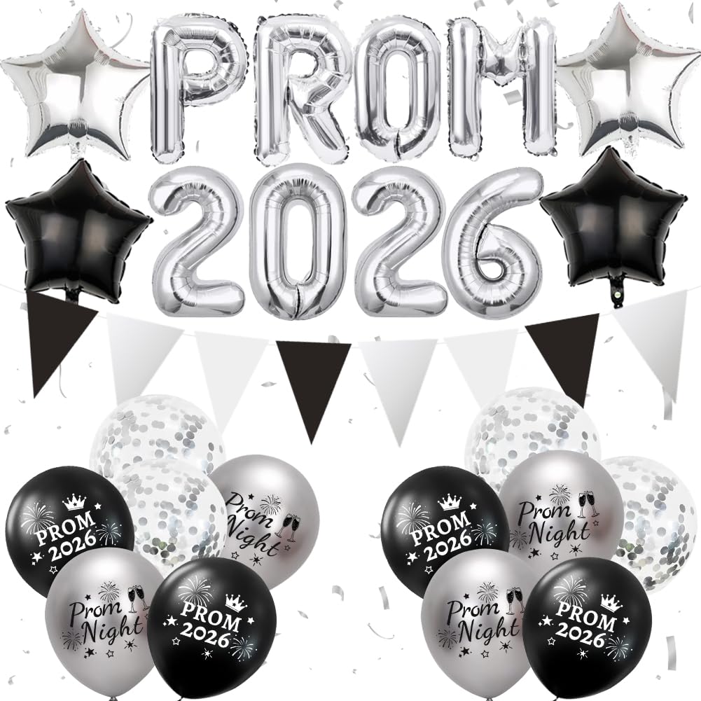 Prom Decorations 2026, Graduation Party Decorations with Balloon for High School College Graduation or Prom Partybackdrops