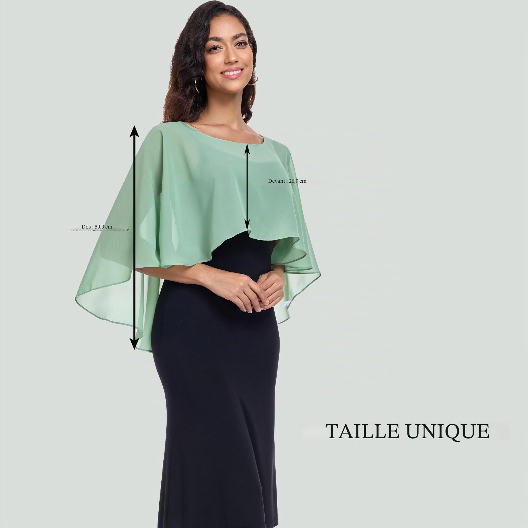 Châles transparents et écharpes pour robes de soirée, capes en mousseline de soie pour femme, couverture de mariage douce