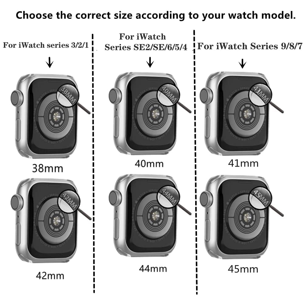 JOHIPI Bling Silicone Band Case Compatible with Apple Watch Band 40mm 41mm 44mm 45mm With Diamond Protector Cover, Women Silicone Soft Adjustable Strap Color Changes with Angle For iWatch Series 8 7 6