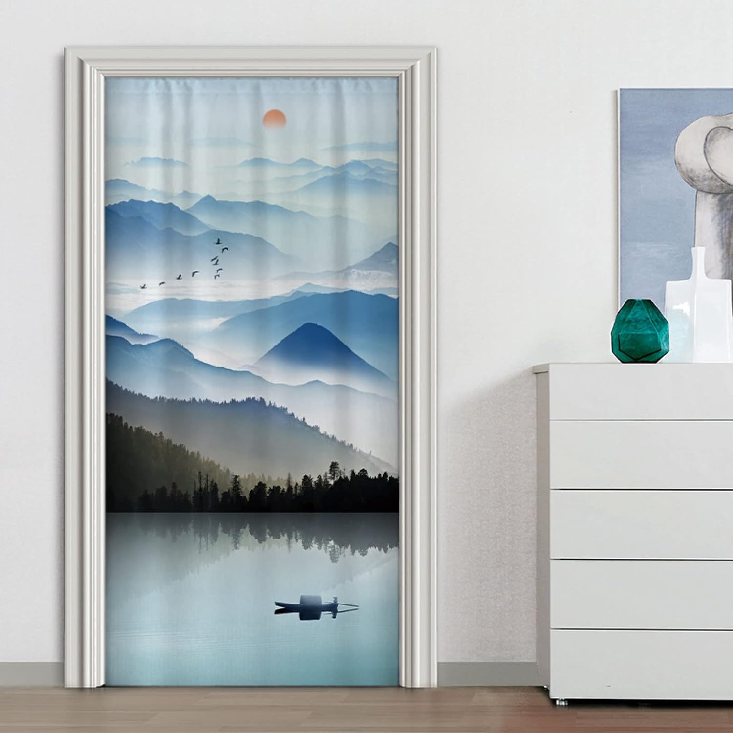 のれん 暖簾 ドアカーテン 和風 目隠し 間仕切りカーテン ロング ポリエステル 玄関用 遮光ドア 窓 装飾 遮熱 リビングルーム