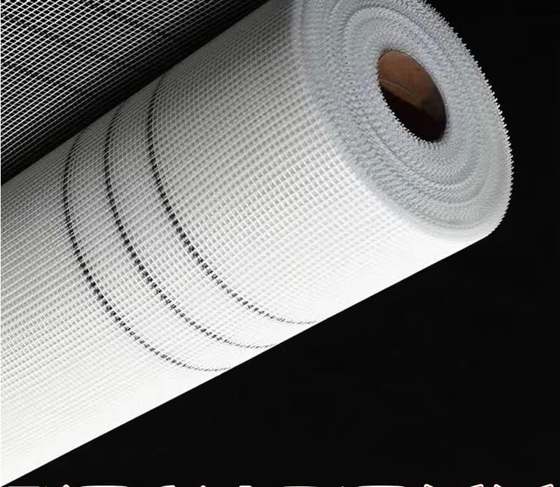 Malla de fibra de vidrio para enlucido Rollo de malla de fibra de vidrio de 3,2 pies de ancho, varios tamaños multicolores, reparación de paredes(White,150mx0.5cm)