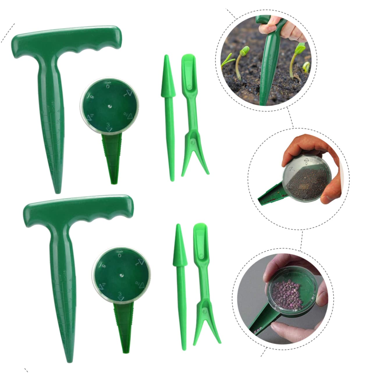SUPVOX 40pièces Outils De Jardinage Distributeur De Semoir Plastique Épandeur pour Plantes Et Semences