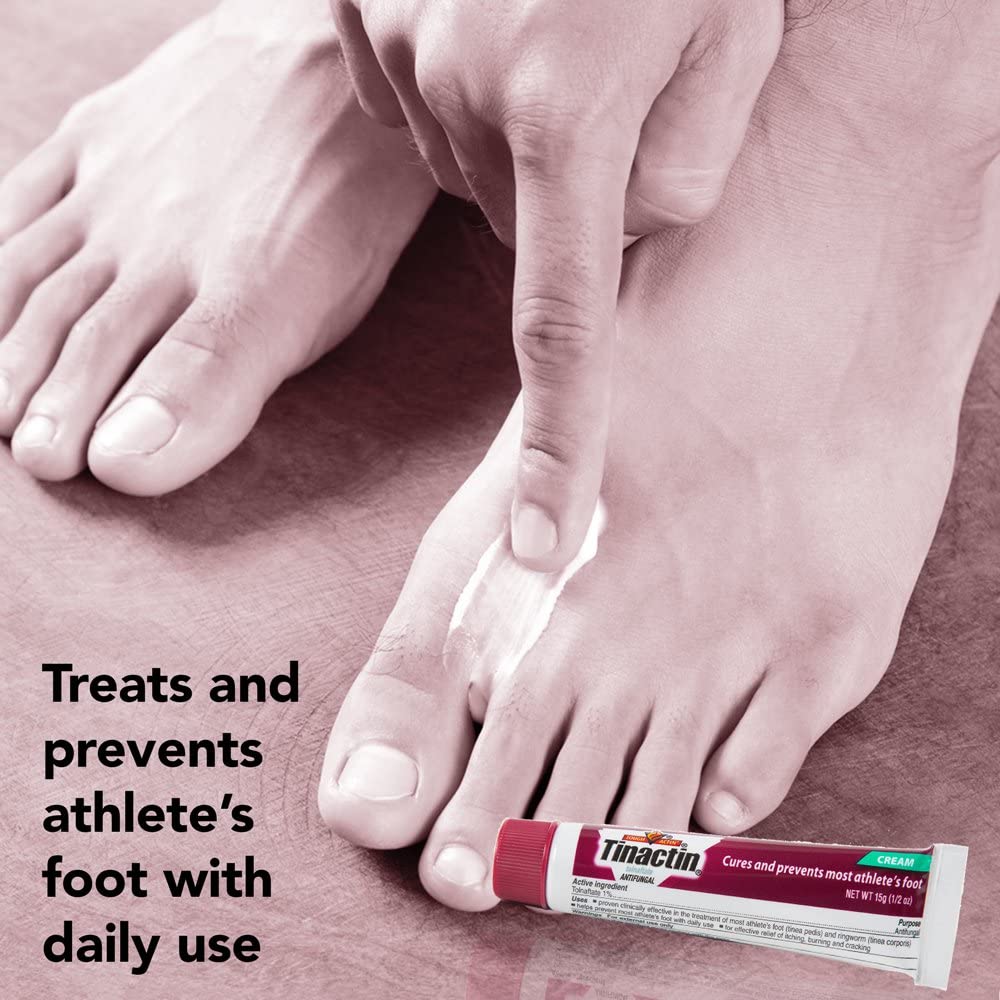 Buy Tinactin Athlete's Foot Cream, Tolnaftate 1, Antifungal, AF