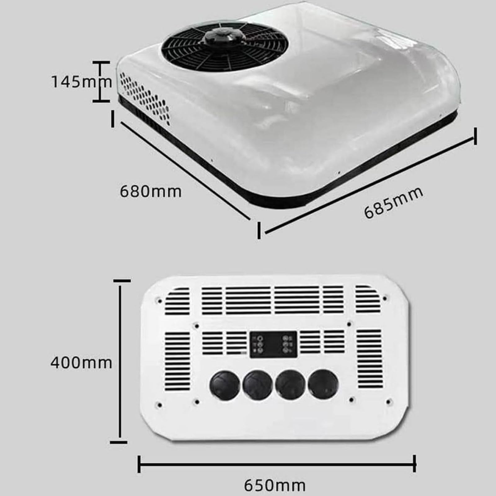 Climatiseur De Toit Pour Camping-car – 2200W De Refroidissement, 12V/24V, Ultra-mince – Parfait Pour Fourgon, Remorque, Excavatrice