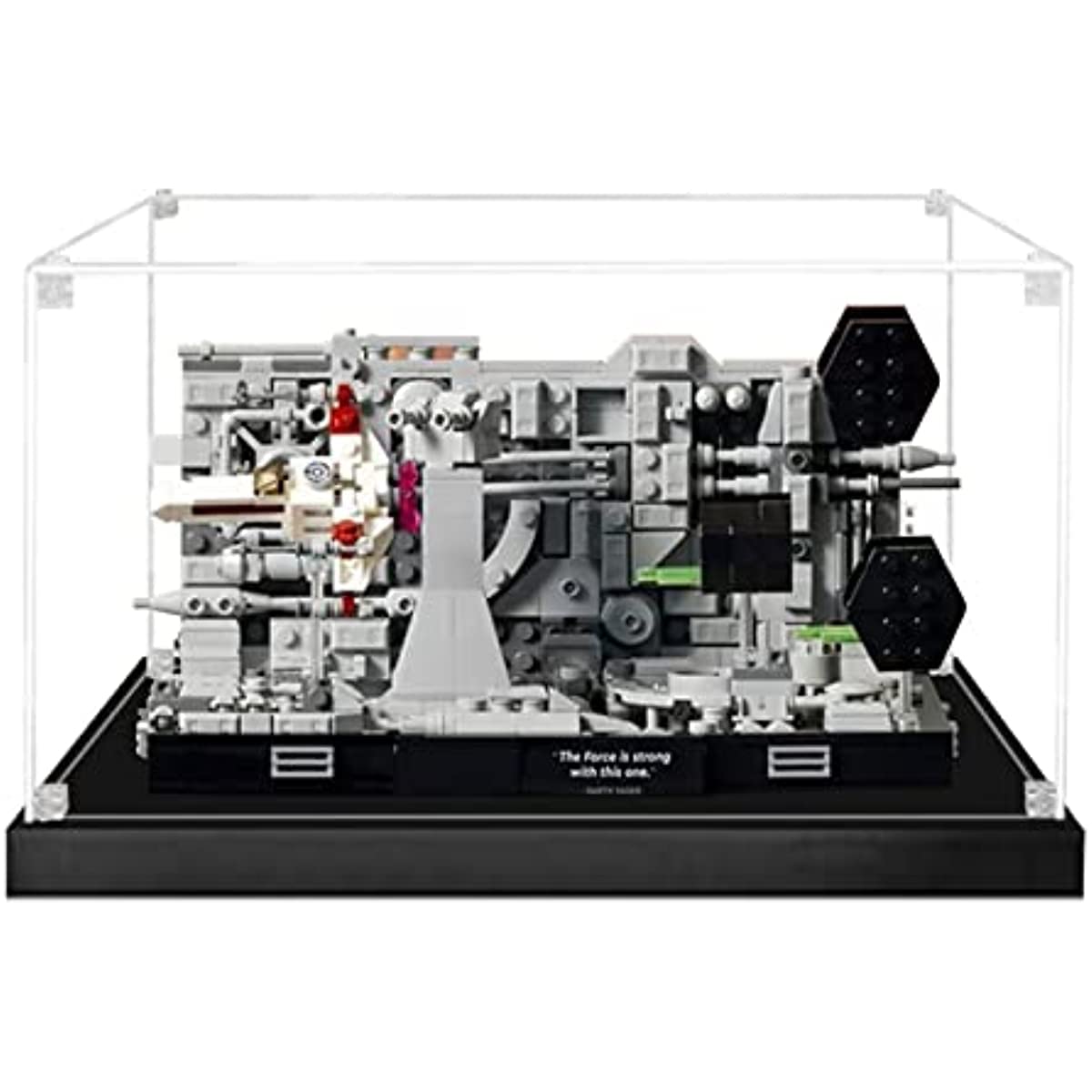Tirff Acrylic Display Case Compatible with Lego Star Wars Death Star Trench Run Diorama 75329, Display Case Dustproof Showcase Display Case for 75329 (Not Included Lego Model)