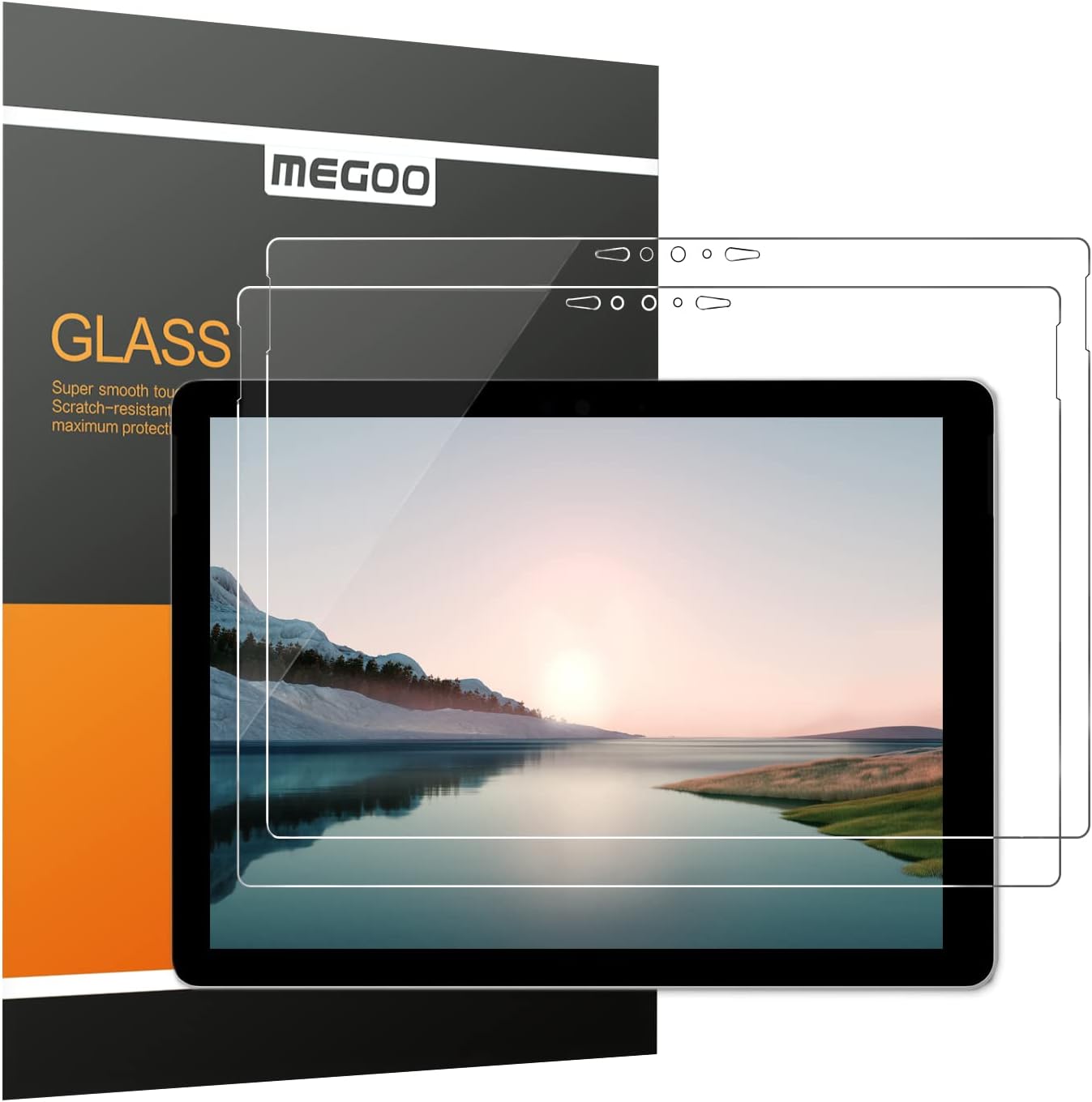 IVoler Schutzfolie Für Surface Go - 9H Härte Glasfolie - 2 Stück Set