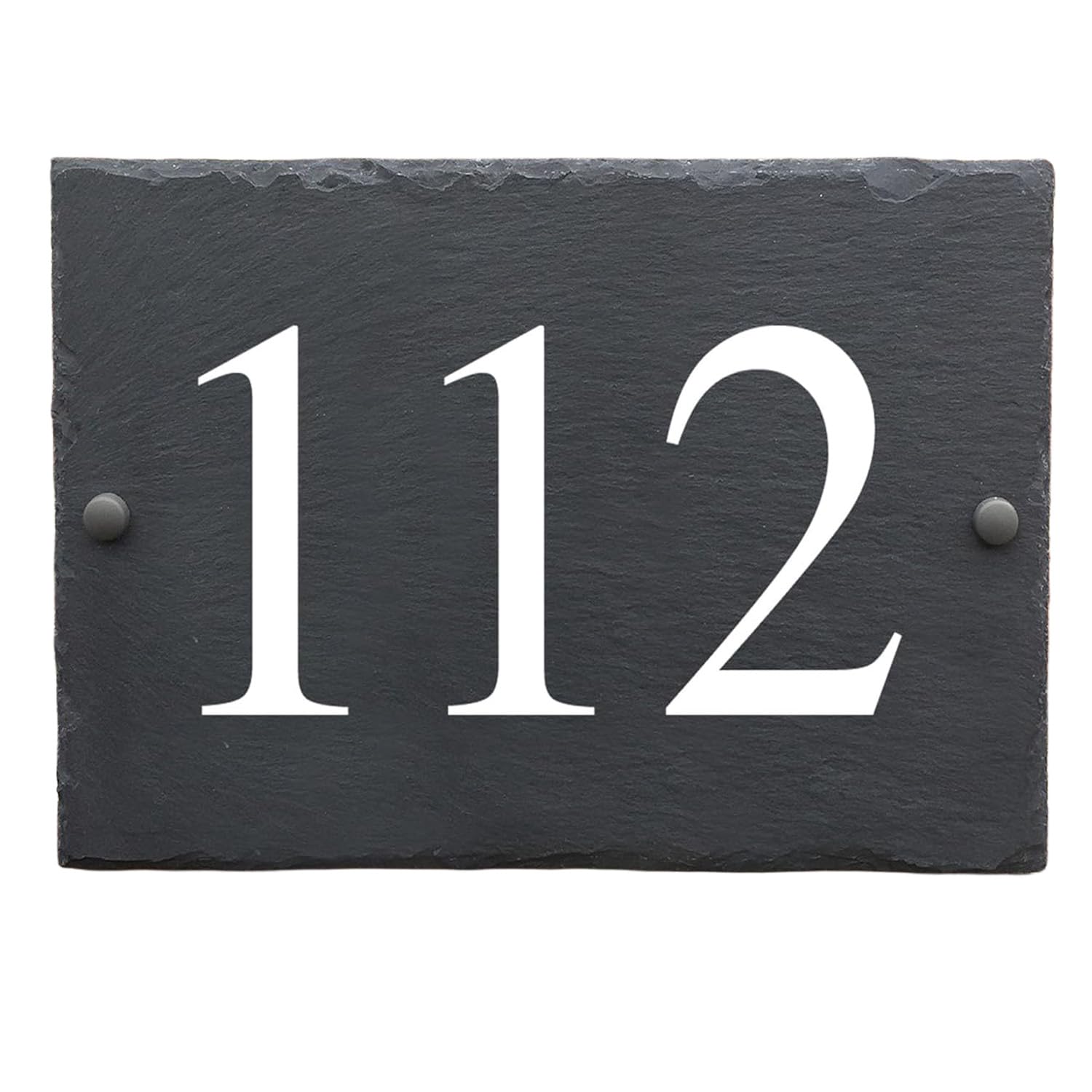 Bespoke Slate House Signs - Handmade Custom Door Number Wall Plaque with Rustic Farmhouse Design - Includes Screws & Fixings - Ideal for Home, Office, Gate, Porch - 200x300mm