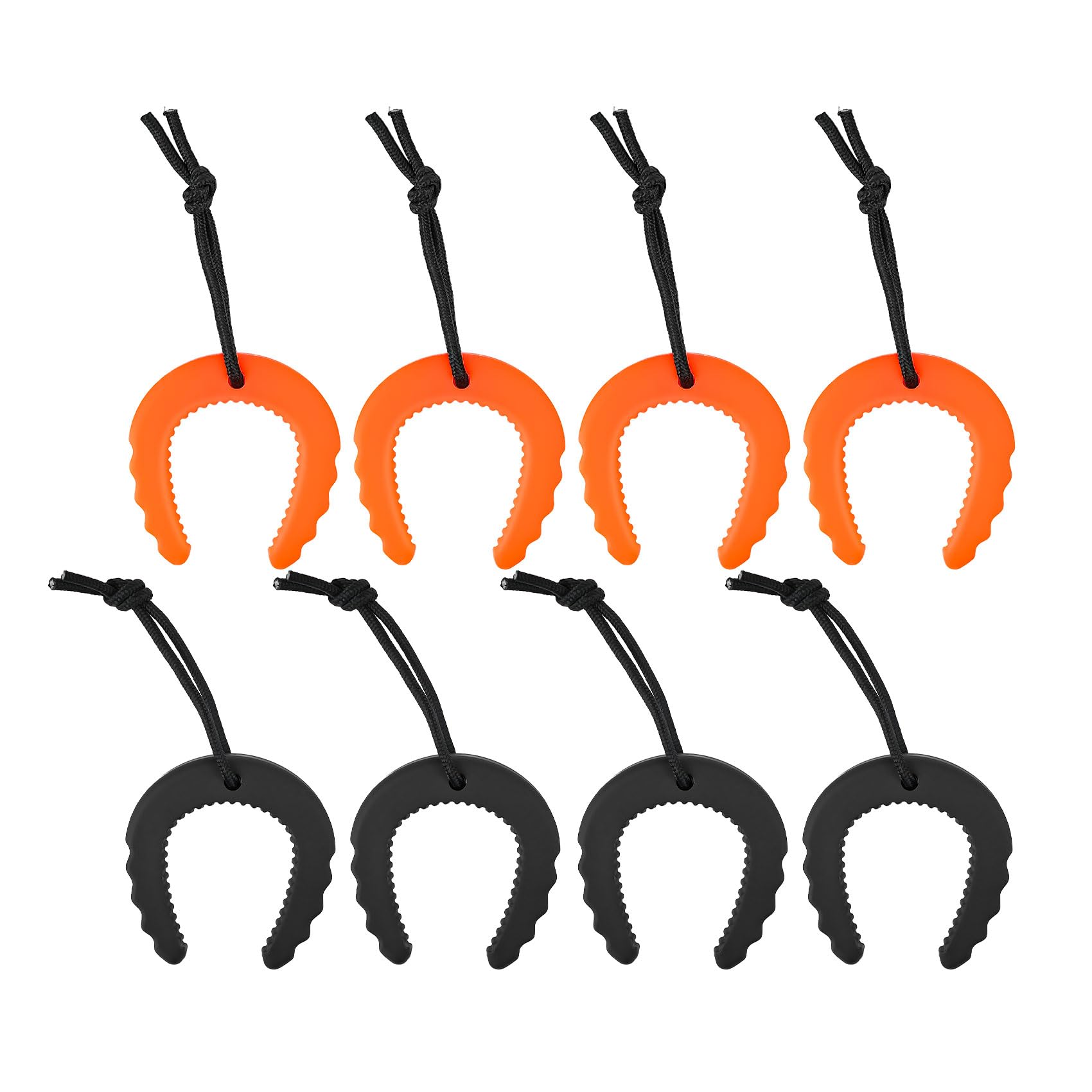 First Responder Door Stop, 8 Pcs Multi-Purpose Door Wedge – MOLLE Compatible Tactical Gear for Police, Firefighter, EMS, Security (4 Black, 4 Orange)