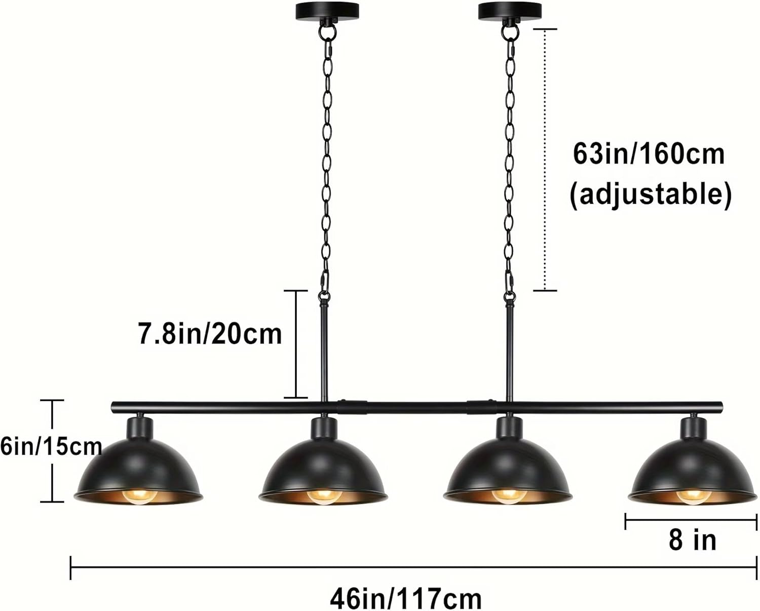 Modern LED Ceiling Light 4-lamp Pool Table lamp, Kitchen Island, Restaurant Lighting Fixture, Pendant lamp, Kitchen Lighting,for Bedroom