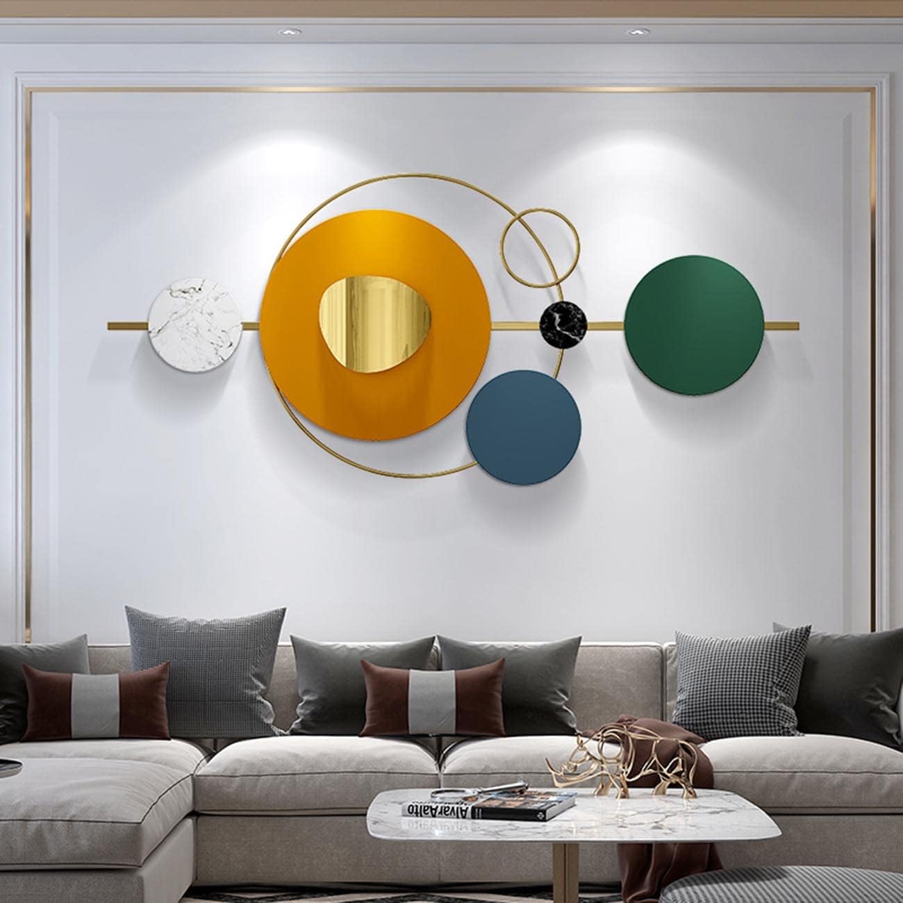 Creative Metal Wall Art Decoration, Metal Wall Decor for Study Living Room Bedroom, Wall Hanging Sculpture for Nature Home Art Decoration,150 * 68Cm