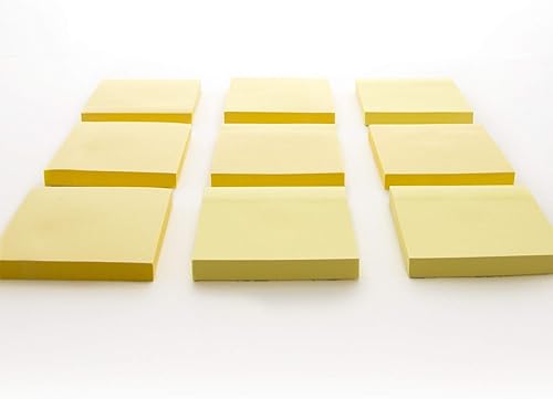 Miniatura 2 de BAZIC Products Sticky Notes - Notas adhesivas de 3 x 3 pulgadas, color amarillo, almohadillas adhesivas coloridas, eliminación limpia reciclable