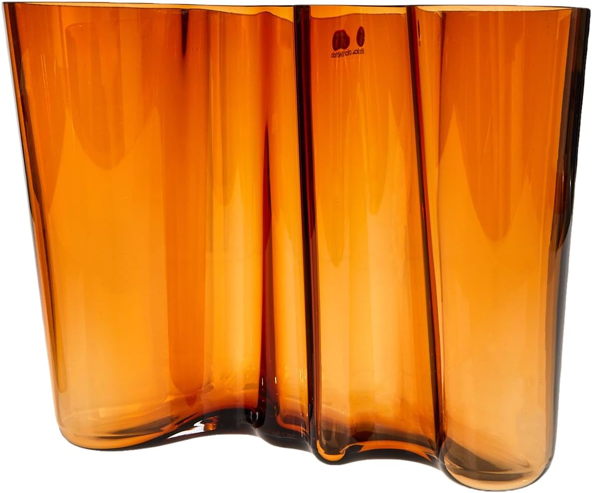 Iittala Alvar Aalto 1050152 Vase Copper Glass Copper-Coloured Size: 20 cm x 19 cm x 16 cm