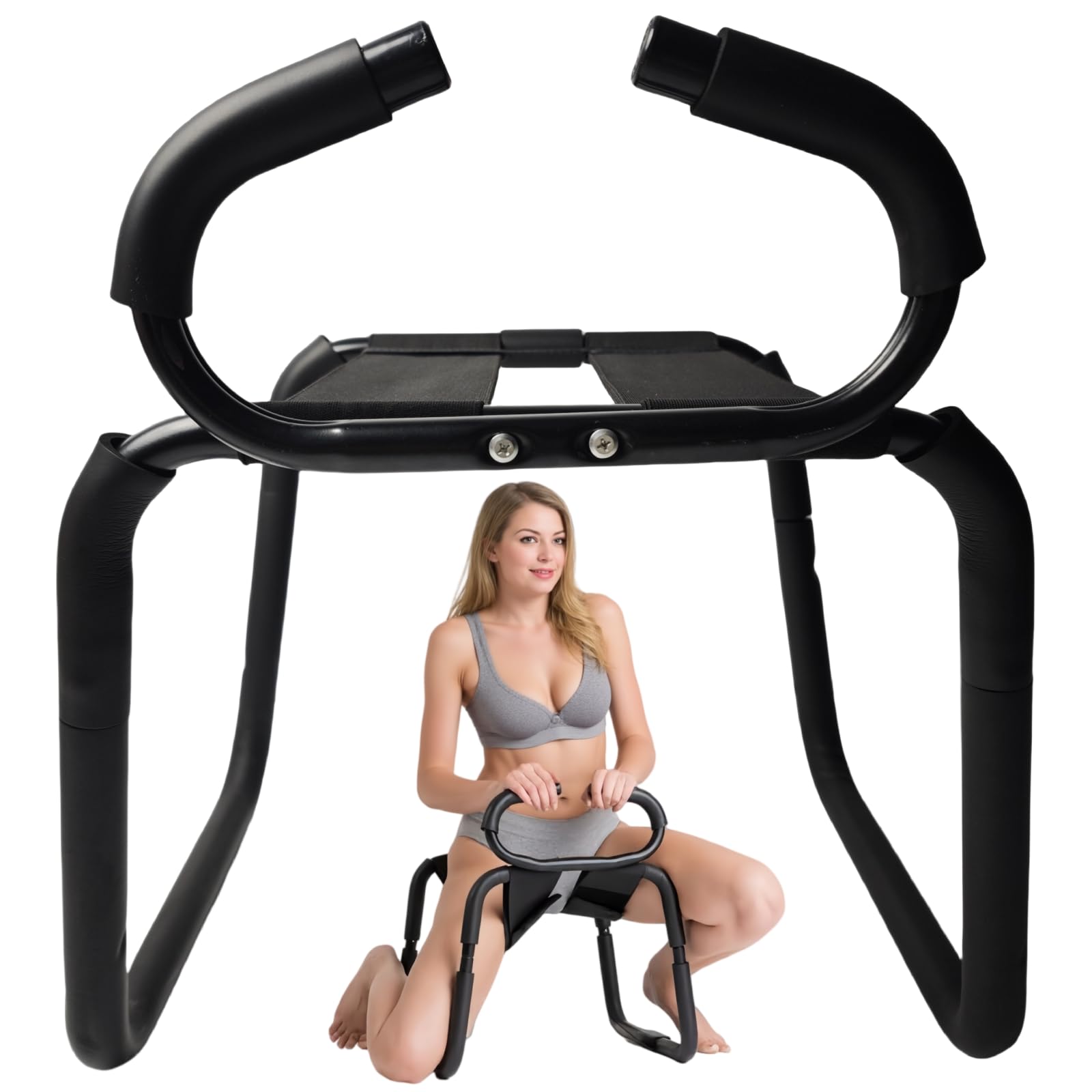 Sex Chair Multifunction Sex Position Enhancer Chair, Sex Furniture Love Position Aids Chair with Handrail, Novelty Sex Toy Sex Games Sex Bench for Couples Adult SM Games (): Black