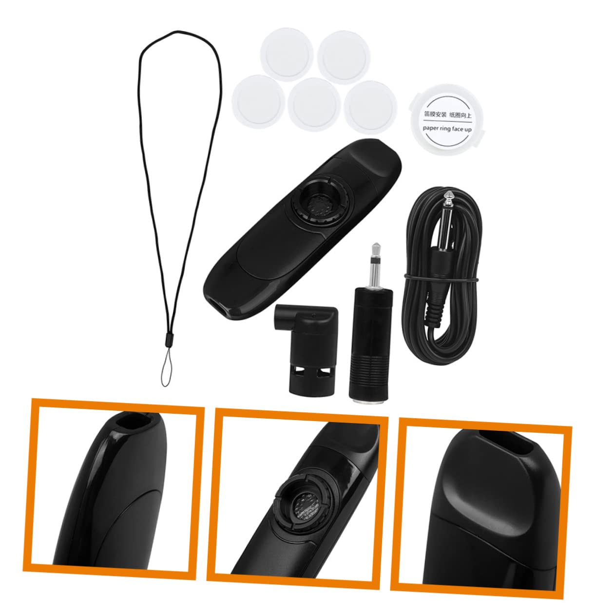 Kazoo de Abs Profesional para Niños Negro Eléctrico y Principiantes