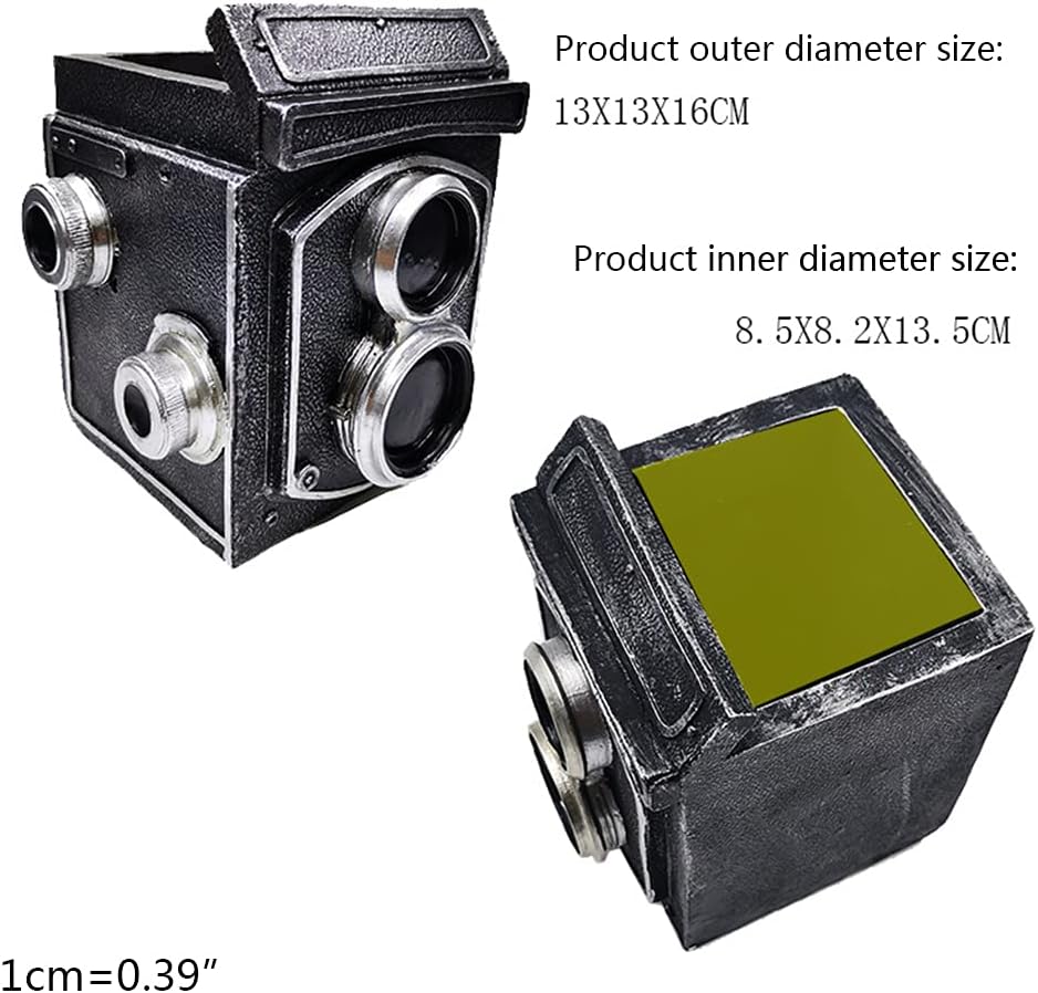 Flower Pot Vintage Camera Shaped Flowerpot Planter for Yard Garden Outdoor and Indoor Exquisite Resin Crafts Decoration