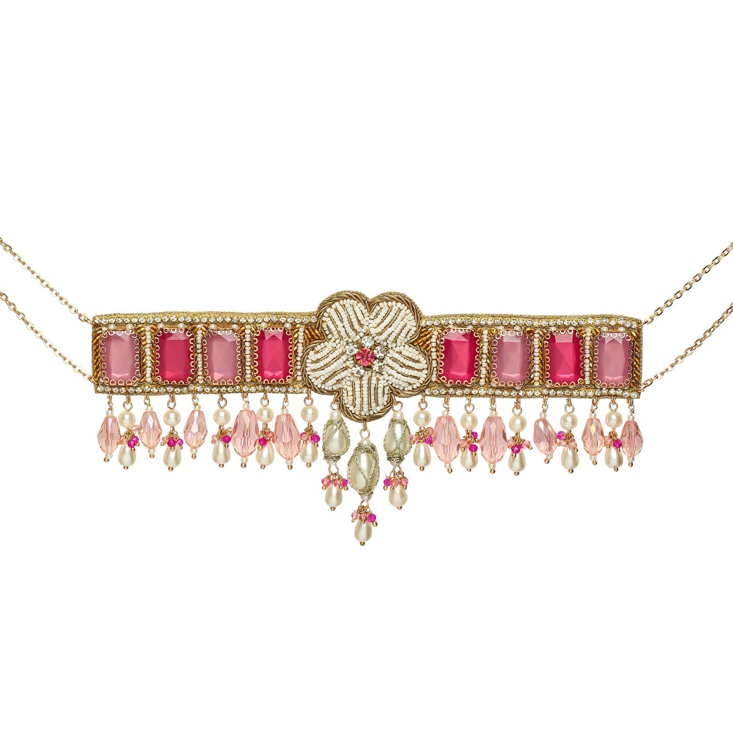 sanjoya by EVERSTYLISH Embroidered Choker Necklace for Women | Stone, Beads & Pearl Drop Statement Neckpiece | Ethnic Jewelry for Weddings, Festivals & Special Occasions-picture-49