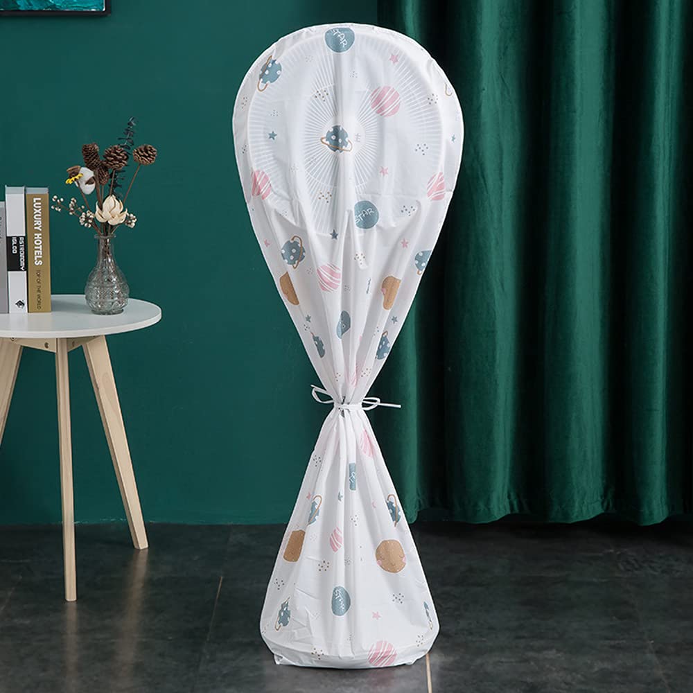 HomeAra 1 PCS Microfiber Safety Fan Cover - Dust & Water Proof with Drawstring, Washable Protection for Floor & Table Fans (60 x 140 CM, Random Design & Color)-image-24
