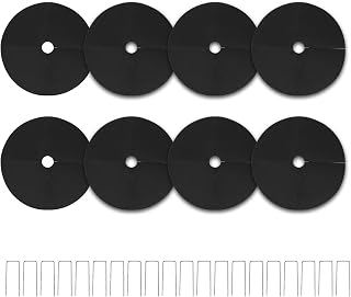 8 Pack 16.5 Inch Non Woven Tree Mulch Ring, Degradable Tree Protector Mat Base Weed Barrier Fabric Cover, Reusable Tree Weed Barrier Mat for Landscaping Weed Control Root Protection