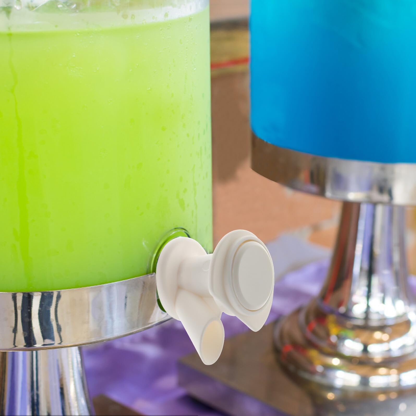 2 Pezzi Rubinetto per Distributore di Bevande in Pp Bianco Leggero Compatto per Dispenser di Acqua Potabile per Eventi All'aperto e Feste
