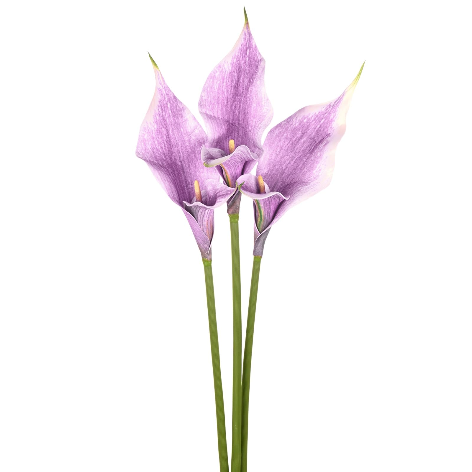 M METERXITY 3-Pack Purple Pink Two-petaled Artificial Calla Lily Flowers,23 Inch Faux Two-petaled Artificial Calla Lily Silk Bouquets Real Touch Faux Flowers for Home/Wedding/Christmas/Party
