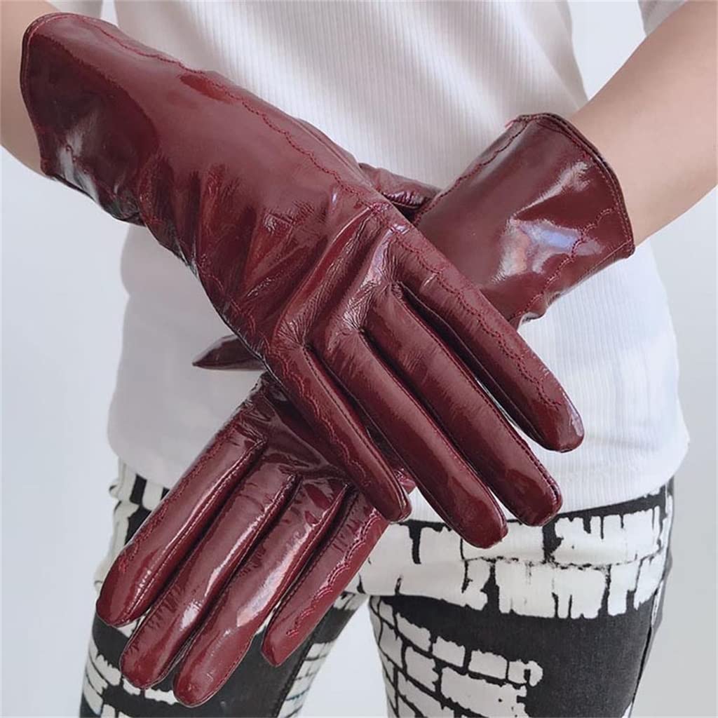 CVNIMV Damen Winter Handgelenk Handschuhe Helle Lederhandschuhe Ärmel Reiten Gefüttert Kälteschutz Handschuhe Geschenk Fashion