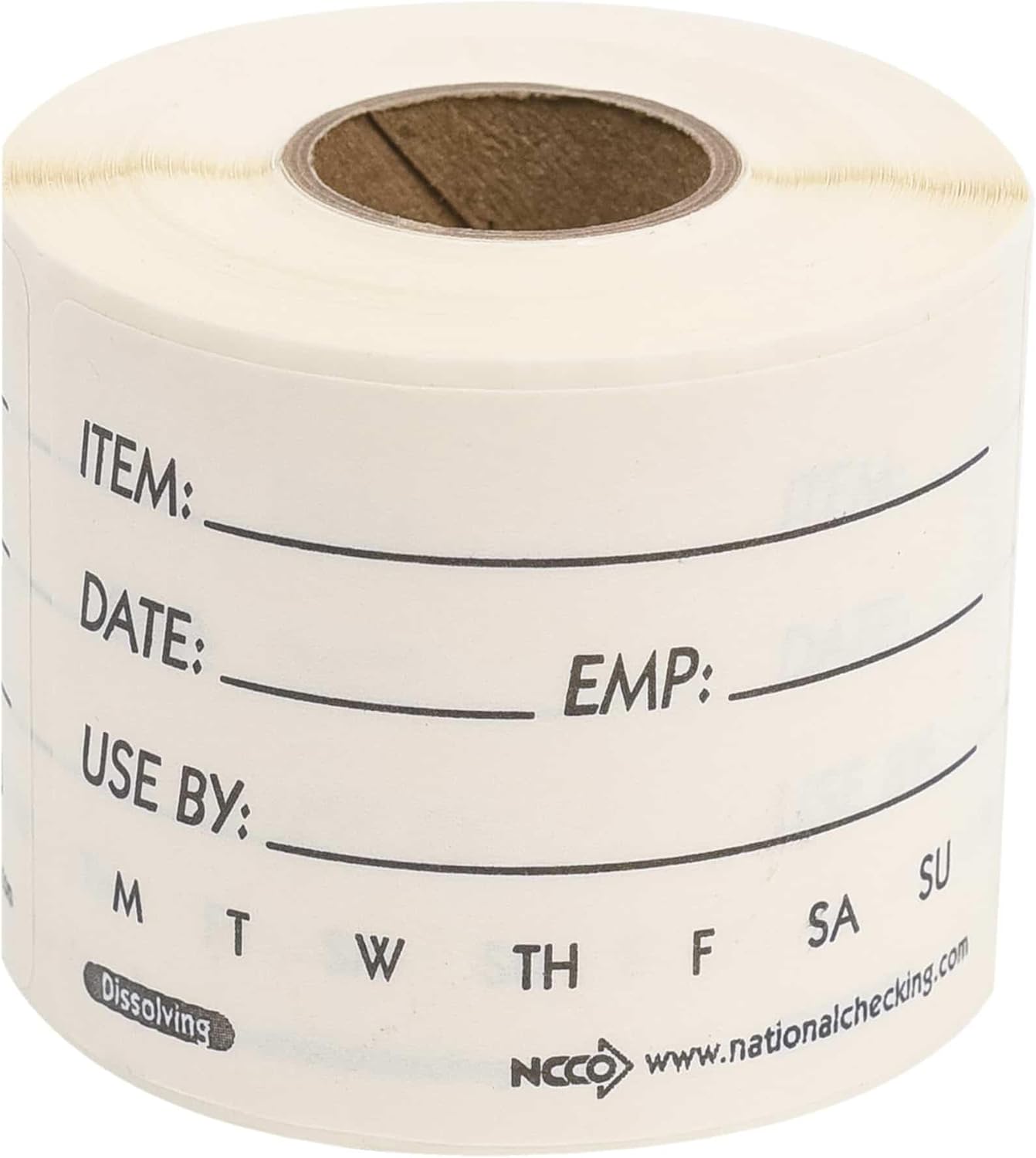 National Checking Co. National Checking Self Life Use By Dissolvable Label - 2 in. x 3 in.