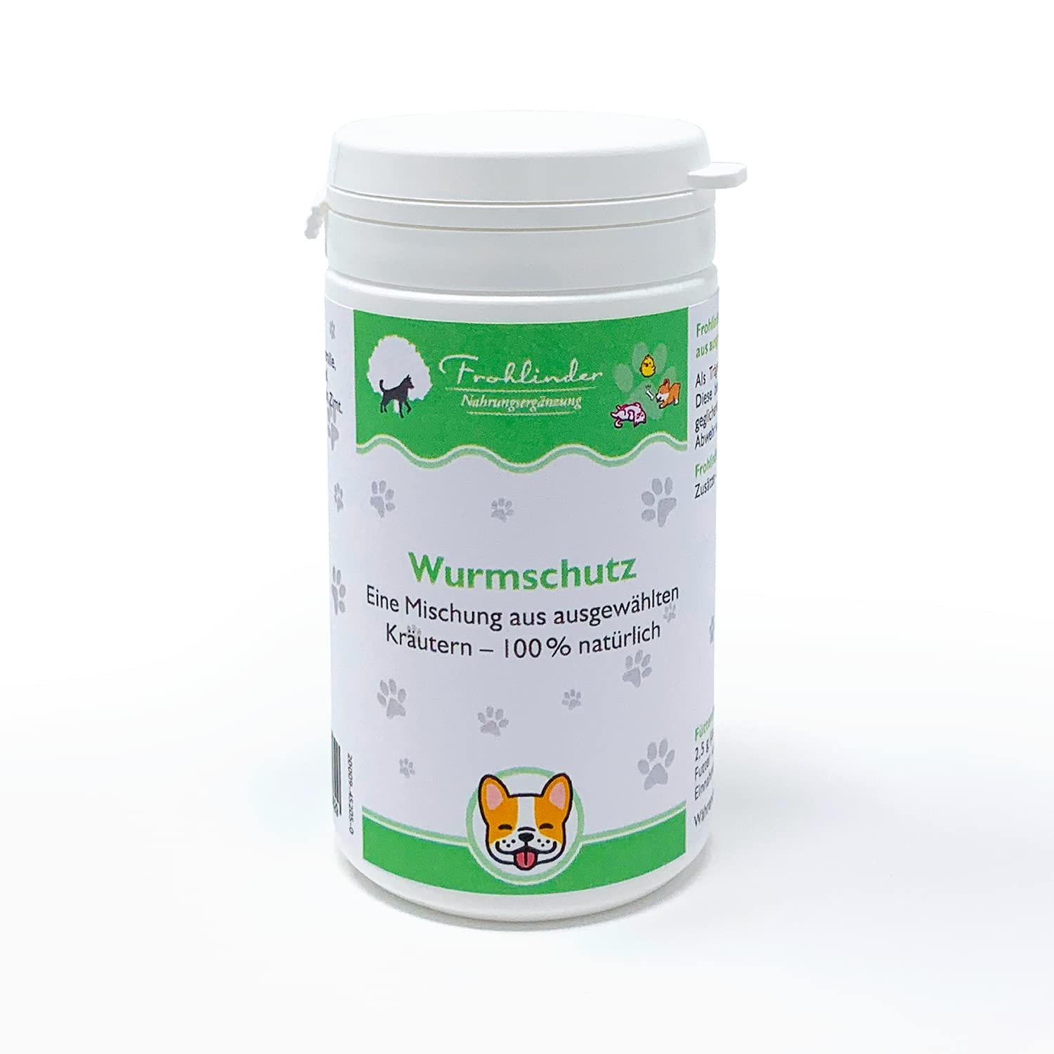 Wurmschutz für Hunde | Stärkt das Darmsystem – Keine Chance für lästige Parasiten | Inhalt: 25 g | Frohlinder Nahrungsergänzung für Tiere