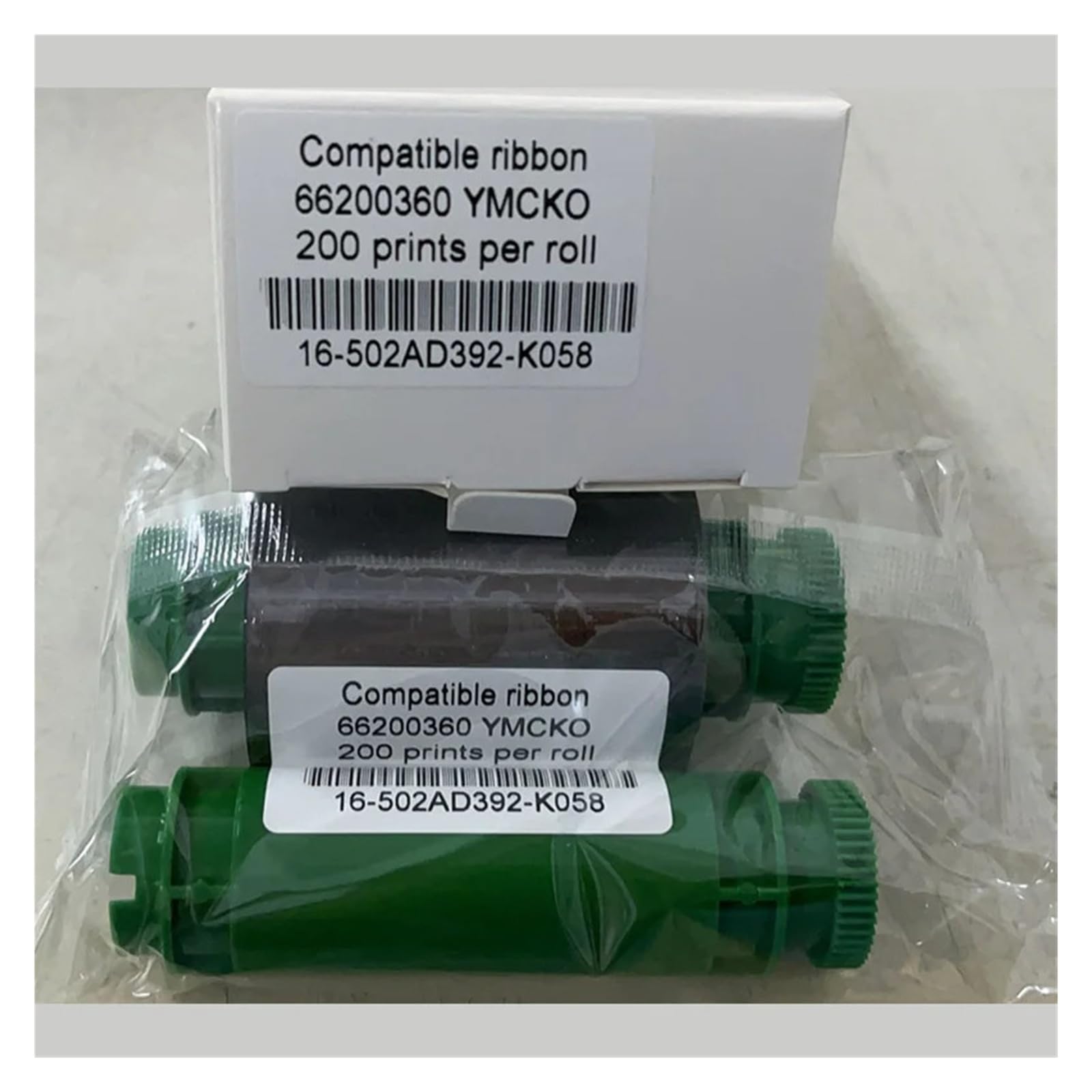 (Senza chip) Nastro YMCKO da 200 stampe 66200360 compatibile con Pointman TP-9000 TP-9100 TP-9200 la stampante for card