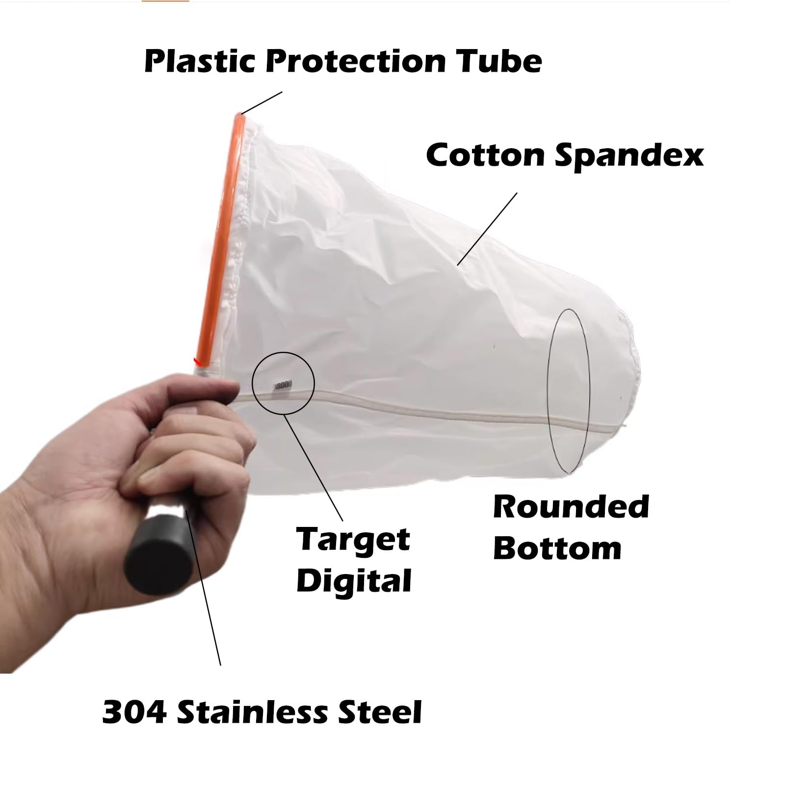Planktonnetz Planktonnetz Und Sammelfläschchen – 35 Cm Durchmesser, 30 80 120 200 400 500 Maschen Nylon-Probennetz/Ultrakompaktes Plankton-Sammelnetz(300 mesh)