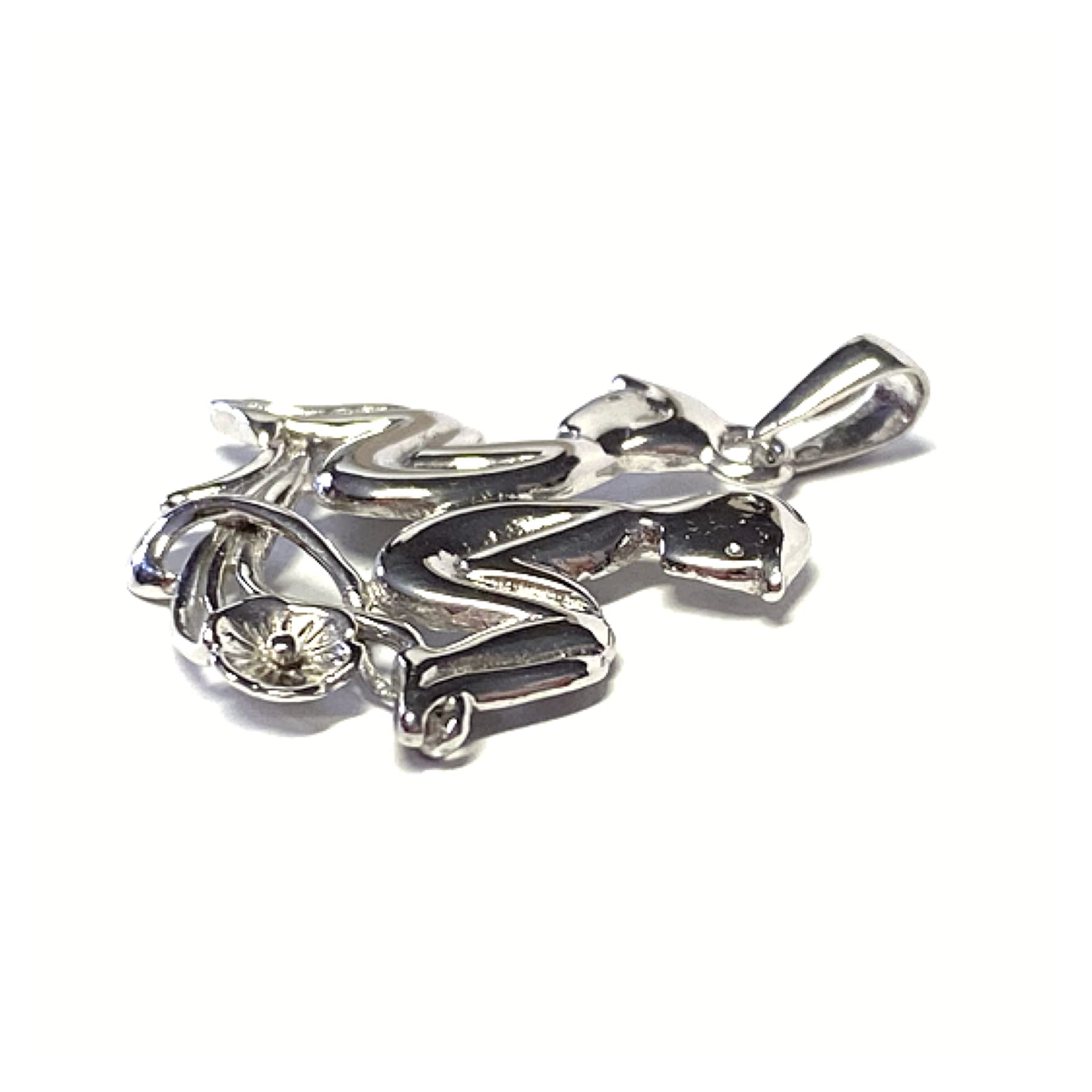 Sternzeichen Kettenanhänger 925/- Sterling Silber rhodiniert figurlich gearbeitet - ZWILLING - Anhänger Tierkreiszeichen