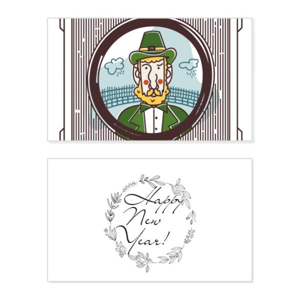 Tarjeta de Año Nuevo de maridos irlandeses, felicitación ilustrada elegante 5