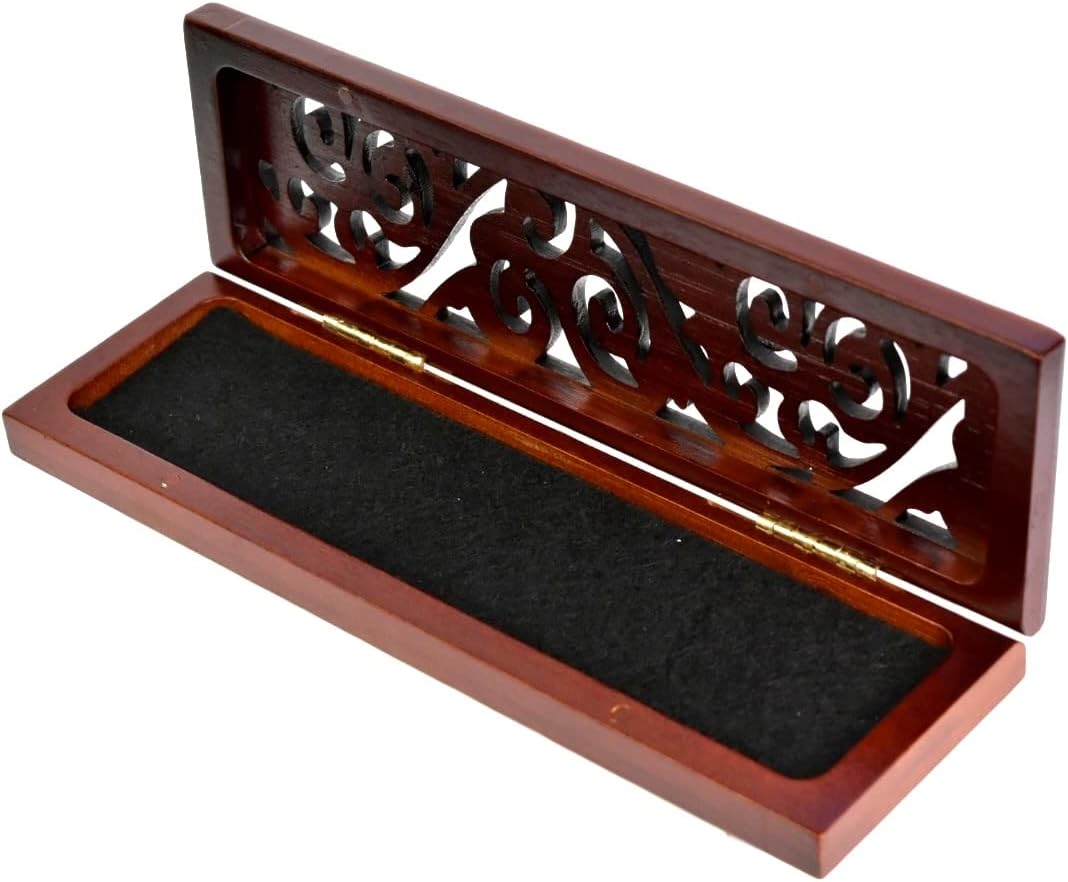 Calligraphy Reed Pen Qalam Kalam Pen Set Kit for Arabic, Farsi, Hebrew, Kurdish and Urdu 4 pens with 30 ml black ink and a premium quality wooden Pen Carrier/Qalamdan