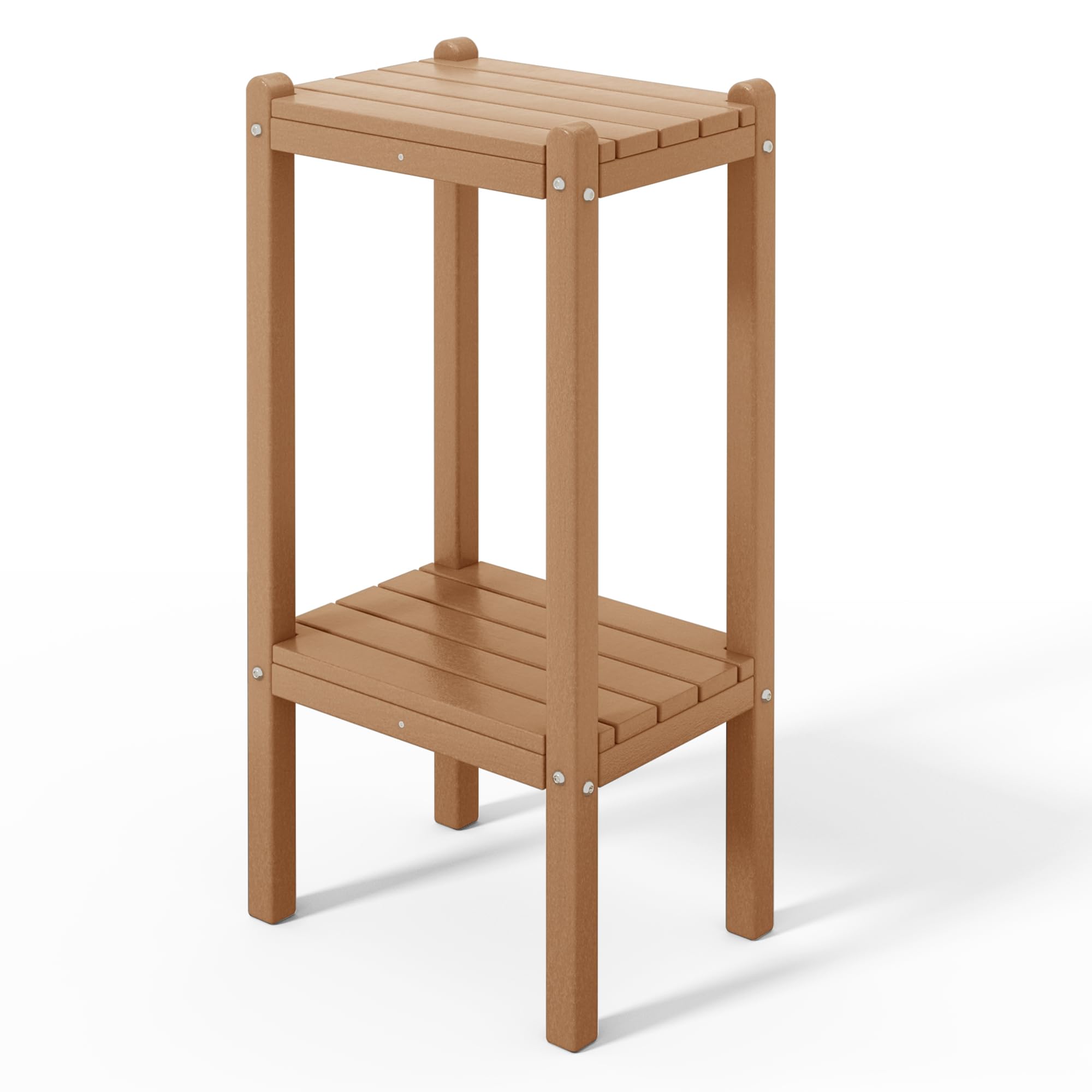 Costaelm Outdoor Side Table, 2-Tier Small Patio Coffee Tables for Outside, Outdoor End Tables for Patio, Adirondack Side Table for Outside, Outside